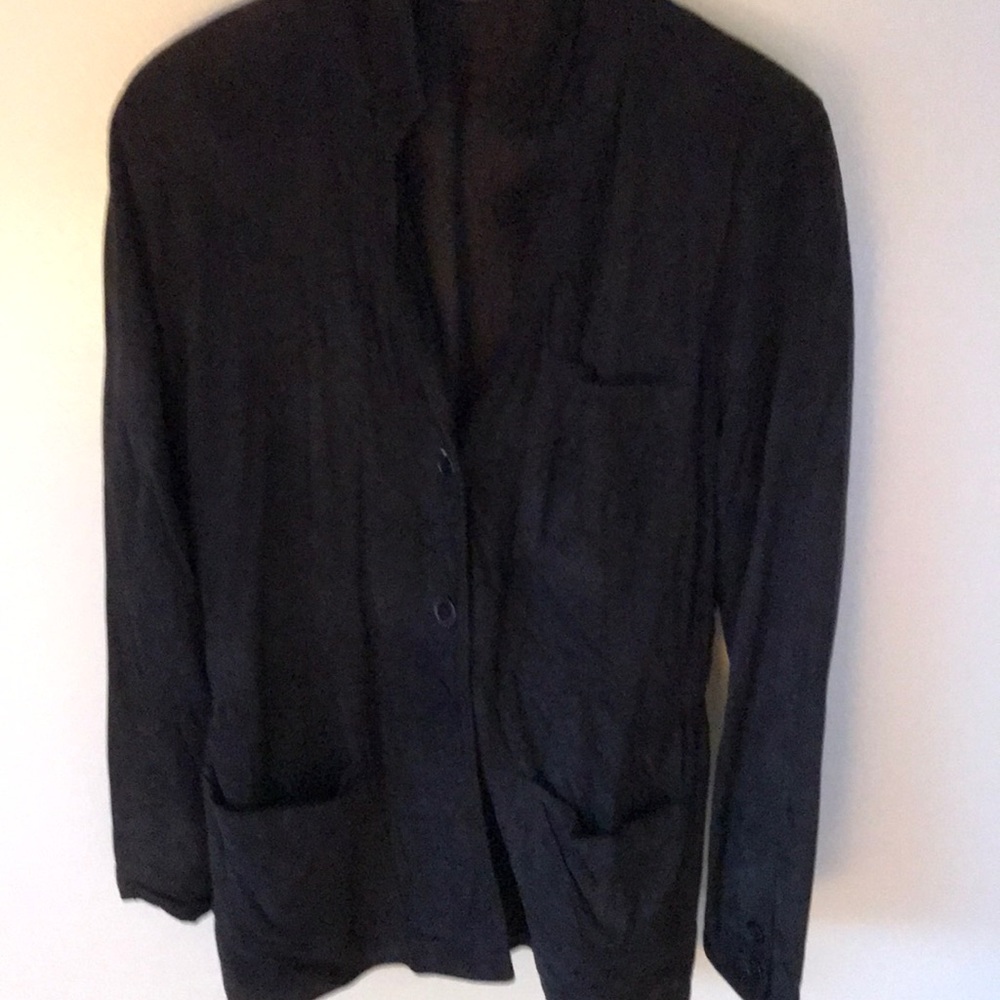 Suede Jacket in blue Italian